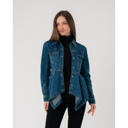 جاكيت جينز نسائي Women's Dark Denim Jacket