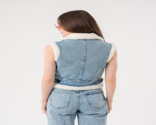 سترة (فيست) نسائية من الدنيم Women's Denim Biker Vest