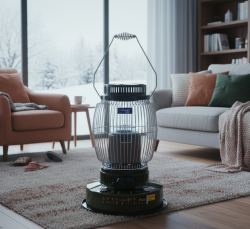 مدفأة نفطية سمارت آمنة بحجم 6 لتر بنظام تدفئة محيطية Smart Heater
