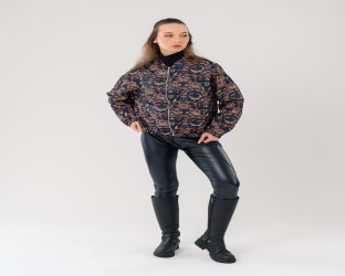 جاكيت بومبر بنقشة منقوشة Jacquard Bomber Jacket