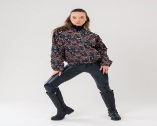 جاكيت بومبر بنقشة منقوشة Jacquard Bomber Jacket