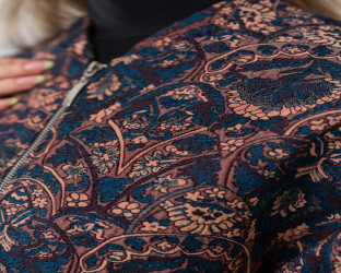 جاكيت بومبر بنقشة منقوشة Jacquard Bomber Jacket