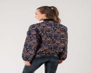 جاكيت بومبر بنقشة منقوشة Jacquard Bomber Jacket