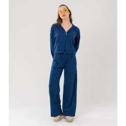طقم بدلة رياضي نسائي (تراكسوت) مزينة بقطع كريستال Women's Rhinestone Studded Tracksuit