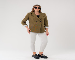 جاكيت بليزر بقصّة قصيرة Cropped Blazer