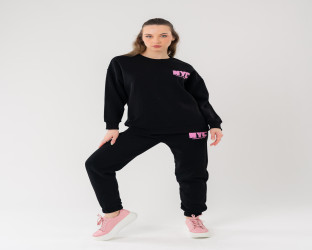 طقم رياضي أسود Casual Sweatsuit