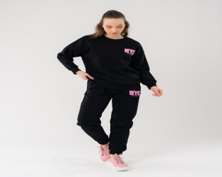 طقم رياضي أسود Casual Sweatsuit