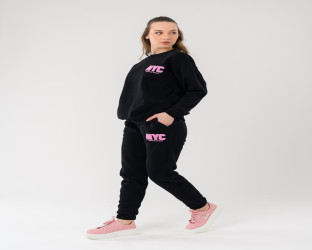 طقم رياضي أسود Casual Sweatsuit
