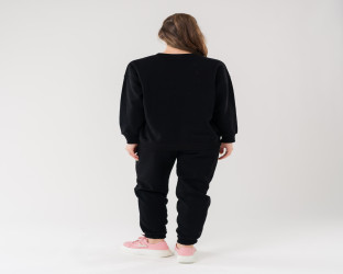 طقم رياضي أسود Casual Sweatsuit