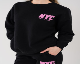 طقم رياضي أسود Casual Sweatsuit