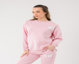 طقم رياضي وردي Casual Sweatsuit