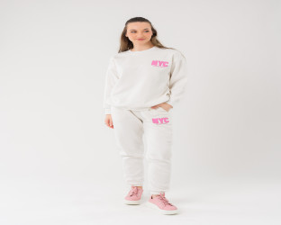 طقم رياضي ابيض Casual Sweatsuit