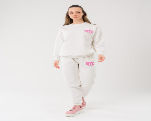 طقم رياضي ابيض Casual Sweatsuit