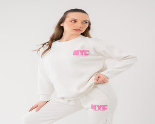 طقم رياضي ابيض Casual Sweatsuit