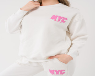 طقم رياضي ابيض Casual Sweatsuit