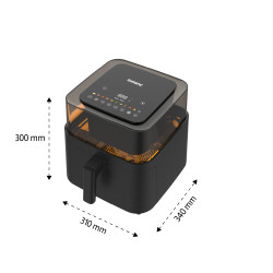 قلاية هوائية حجم 7.2 لتر مع نافذة مشاهدة الطهي 360 درجة AIR FRYER 7.2L
