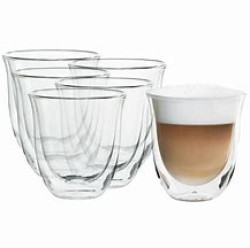 مجموعة اكواب ديلونغي  حرارية كريمي كابتشينو عدد 6 Creamy Collection 6 Cappuccino Glass