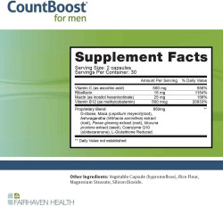 كاونت بوست الرجالي لزيادة عدد الحيوانات المنوية ودعم الاخصاب صنع امريكي CountBoost® for Men, 60 Capsules