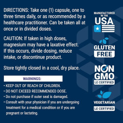 مغنيسيوم سترايت استرخاء نوم عميق وصحة العصاب والقلب Magnesium Citrate 100 mg - MADE in USA