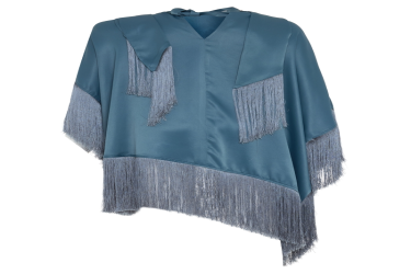 طقم بلوزة وبنطال بتفاصيل شرّابات Quartz Tassel Detailed Blouse And Trouser Set