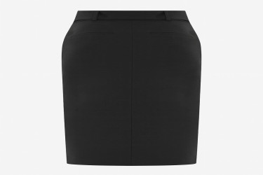 تنورة متوسطة الطول مع فتحة أمامية Belt Detailed Front Slit Midi Length Skirt