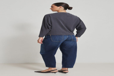 بلوزة بأكمام طويلة باللون المدخن Smoked Pucker Detailed Long Sleeve Blouse