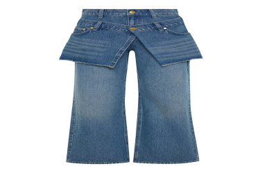 بنطال جينز أزرق 100% قطن Blue 100% Cotton Waist Detail Jeans