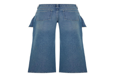 بنطال جينز أزرق 100% قطن Blue 100% Cotton Waist Detail Jeans