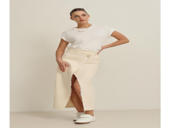 تنورة جينز بيج 100% قطن 100% Cotton Jeans Skirt