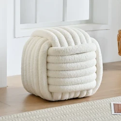 طابورية مقعد بوف knitted pouf