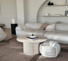 طابورية مقعد بوف knitted pouf
