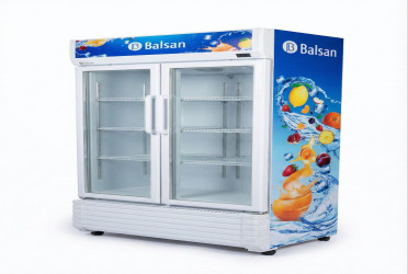 ثلاجة عرض عمودية طراز بابين 510 لتر Double Door Display Fridge 510L