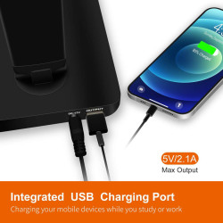 مصباح مكتب LED مع شحن لاسلكي وUSB LED desk lamp with wireless charging and USB