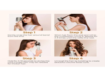 فرشة تصفيف 2 في 1 بدوران يمين ويسار 2-in-1 styling brush with right and left rotation