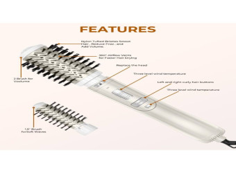 فرشة تصفيف 2 في 1 بدوران يمين ويسار 2-in-1 styling brush with right and left rotation