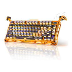 لوحة مفاتيح الألعاب اللاسلكية GravaStar Mercury K1 Pro - أصفر + ماوس ألعاب لاسلكي غرافاستار ميركوري إكس برو ٨ كيلوهرتز أصفر GravaStar Mercury K1 Pro Wireless Gaming Keyboard - Yellow + GravaStar Mercury X Pro 8KHz Wireless Gaming Mouse Yellow