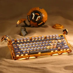لوحة مفاتيح الألعاب اللاسلكية GravaStar Mercury K1 Pro - أصفر + ماوس ألعاب لاسلكي غرافاستار ميركوري إكس برو ٨ كيلوهرتز أصفر GravaStar Mercury K1 Pro Wireless Gaming Keyboard - Yellow + GravaStar Mercury X Pro 8KHz Wireless Gaming Mouse Yellow