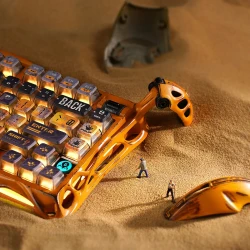 لوحة مفاتيح الألعاب اللاسلكية GravaStar Mercury K1 Pro - أصفر + ماوس ألعاب لاسلكي غرافاستار ميركوري إكس برو ٨ كيلوهرتز أصفر GravaStar Mercury K1 Pro Wireless Gaming Keyboard - Yellow + GravaStar Mercury X Pro 8KHz Wireless Gaming Mouse Yellow
