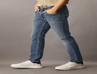 جينز رجالي Slim بتأثير باهت Men's Faded Slim Jeans
