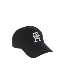 كاب بيسبول قطن بشعار TH أسود Cotton 6-Panel Baseball Cap TH Monogram - Black