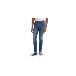 جينز رجالي بقصّة ضيقة (Slim Taper) دينم داكن Men's Slim Tapered Fit Jeans Denim Dark
