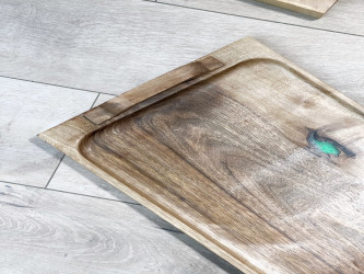 سيت صواني خشب طبيعي Natural wood tray