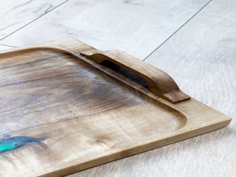 سيت صواني خشب طبيعي Natural wood tray