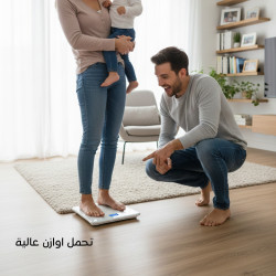ميزان رقمي الكتروني تحمل اوزان عالية بواجهة ذكية فضائية BODY SCALE