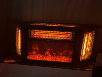 مدفأة سلفر كريست منظر فحم 4 جهات توزيع قوية Silvercrest fireplace, charcoal view, 4 sides