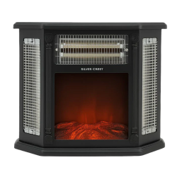 مدفأة سلفر كريست منظر فحم 4 جهات توزيع قوية Silvercrest fireplace, charcoal view, 4 sides