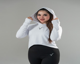 بدي رياضي بغطاء راس Hooded Sports Bodysuit