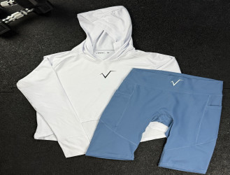 بدي رياضي بغطاء راس Hooded Sports Bodysuit