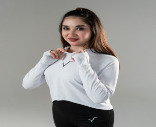 بدي رياضي بغطاء راس Hooded Sports Bodysuit
