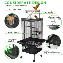 قفص ببغاء حديد حجم وسط Medium-sized iron parrot cage